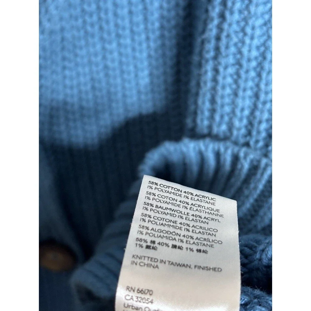 Free People Swim Too Deep Oversized Knit Cardigan Sweater Size Small Blue